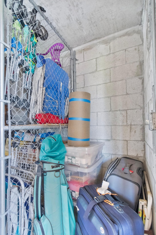 view of storage area
