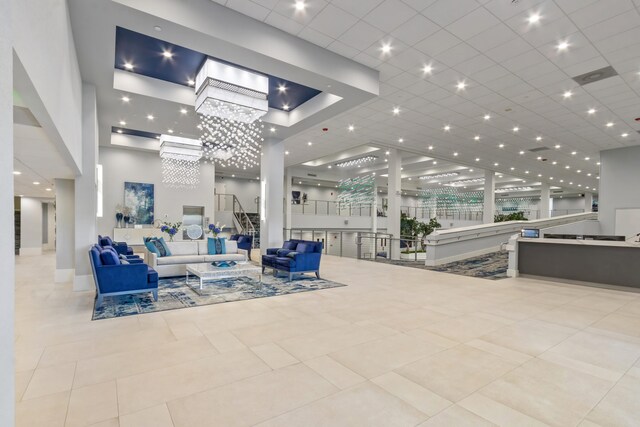 lobby with stairway