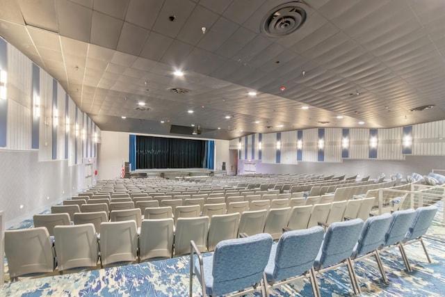 home theater with visible vents
