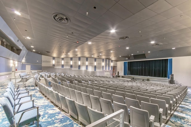 cinema room with visible vents