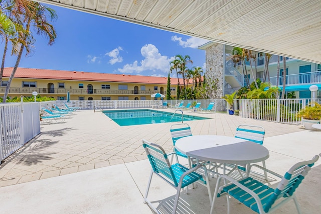 view of pool with a patio area