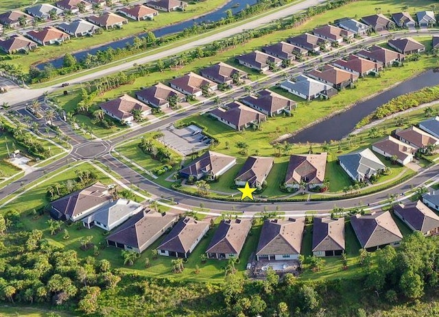 drone / aerial view featuring a residential view