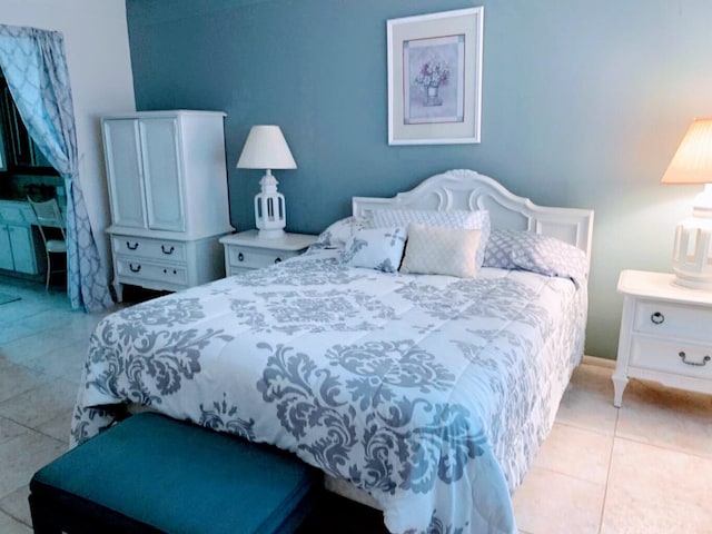 view of tiled bedroom