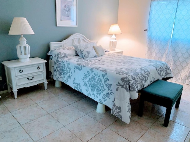 view of tiled bedroom