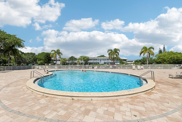 view of pool with a patio area