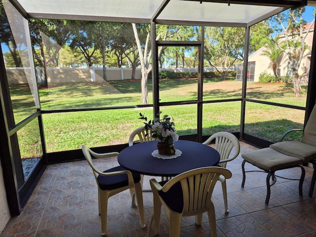 view of sunroom / solarium