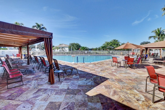 view of pool with a patio area