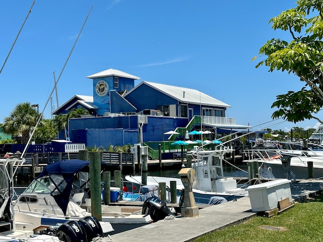 view of dock area