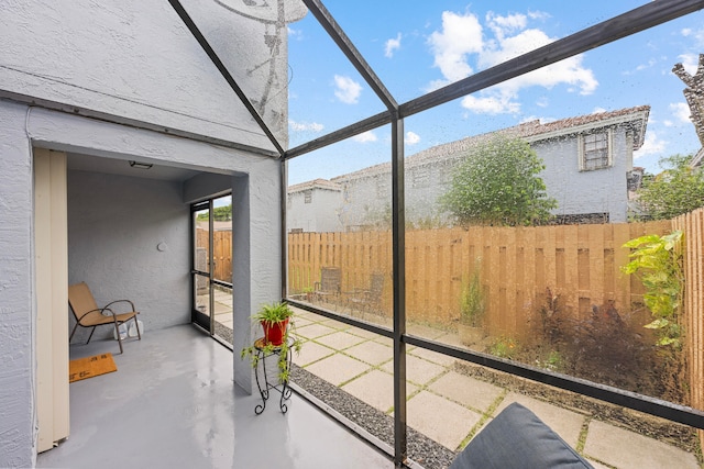 view of sunroom