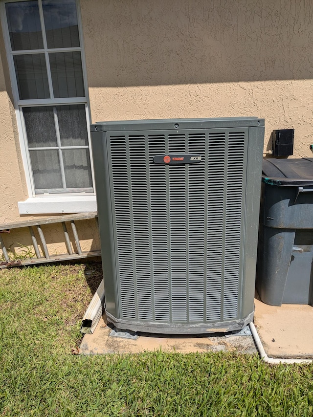 exterior details featuring central AC unit