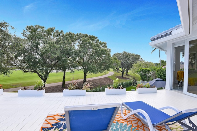 view of patio / terrace featuring a deck