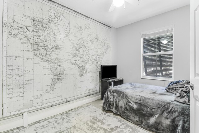 bedroom with ceiling fan
