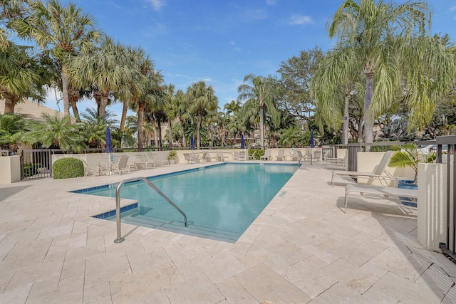 view of pool with a patio area