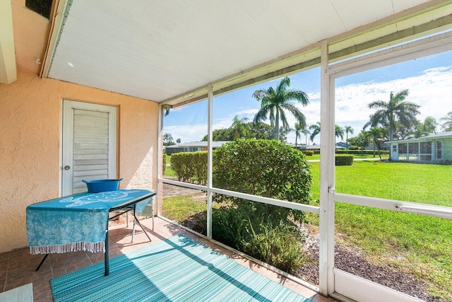 view of sunroom