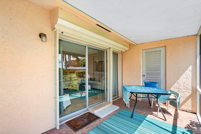 balcony featuring a patio