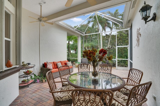 view of sunroom