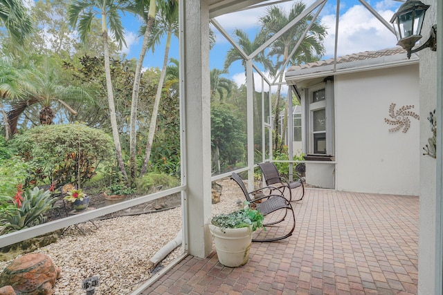 view of sunroom