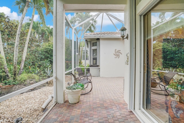 view of sunroom