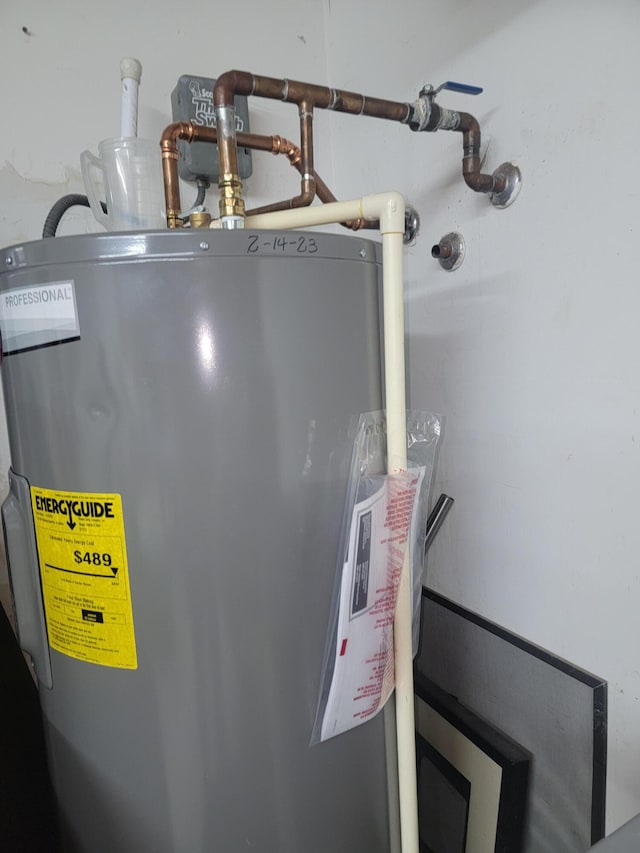 utilities featuring electric water heater