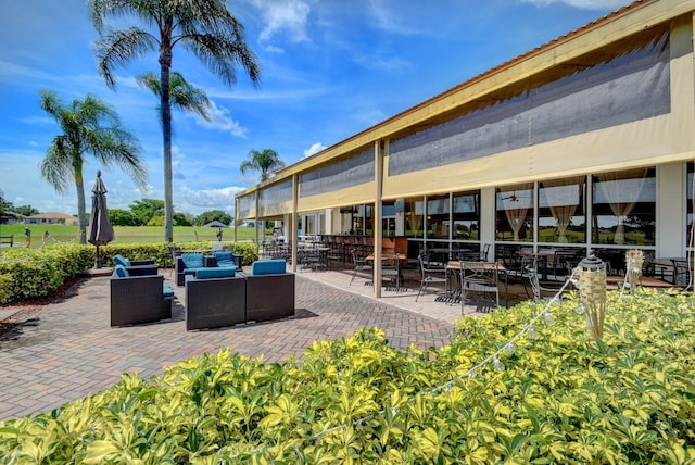 view of patio / terrace with an outdoor hangout area