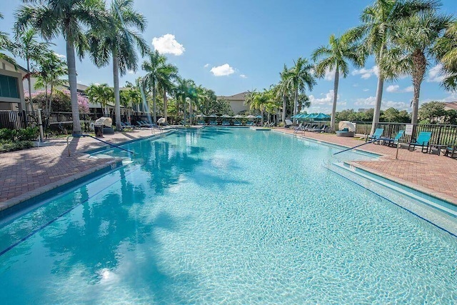 view of pool with a patio area