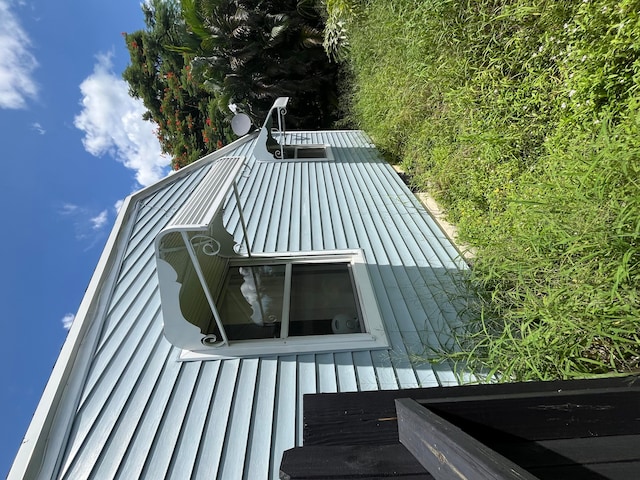 view of storm shelter