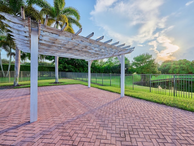 view of patio / terrace with a pergola