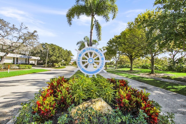 view of community sign