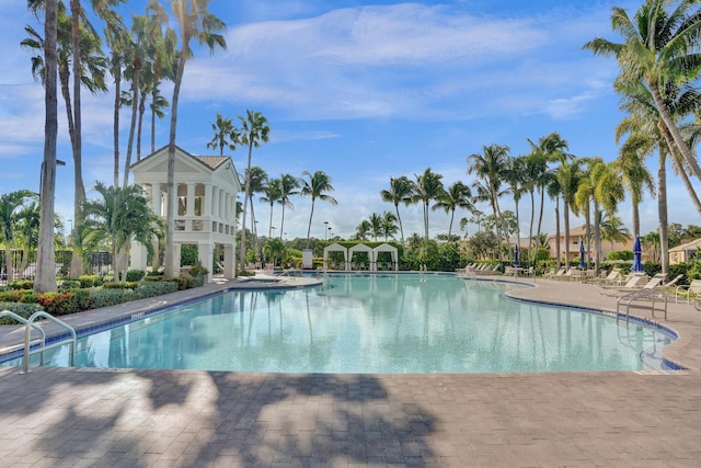 view of pool with a patio area