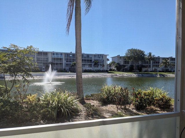 view of water feature