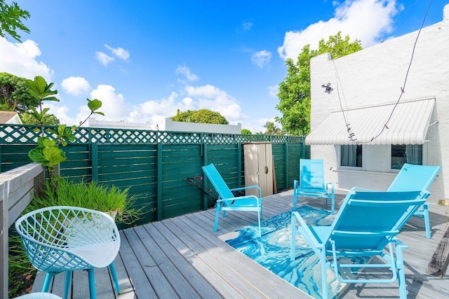 view of wooden deck