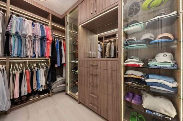 view of walk in closet