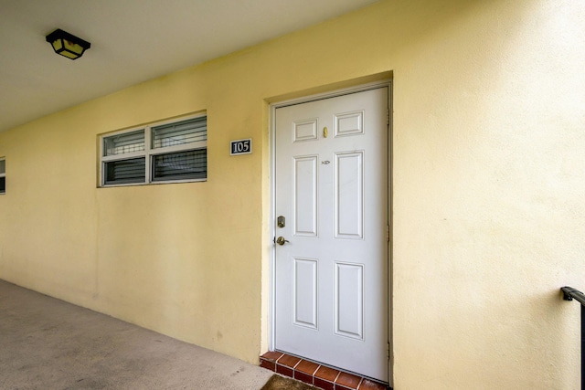 view of doorway to property