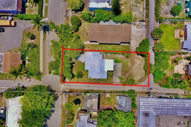 611 35th St, West Palm Beach, FL 33407 - aerial overview of property's location featuring property parcel outlined
