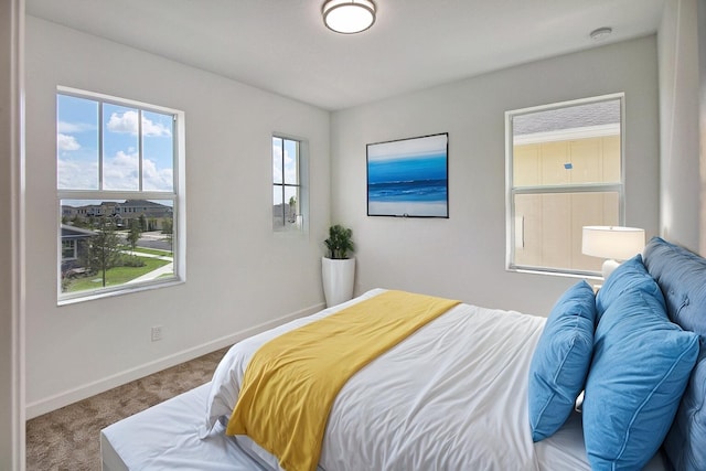 view of carpeted bedroom