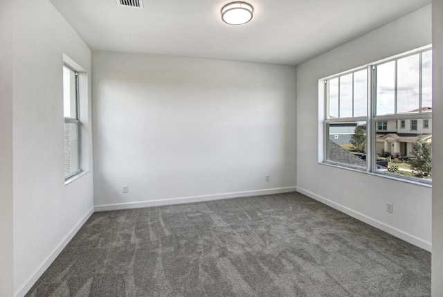 carpeted empty room featuring a healthy amount of sunlight