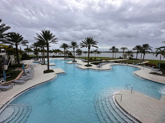 view of pool with a patio area