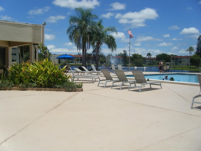 view of pool with a patio