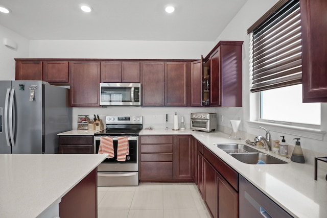 kitchen with stainless steel appliances and sink