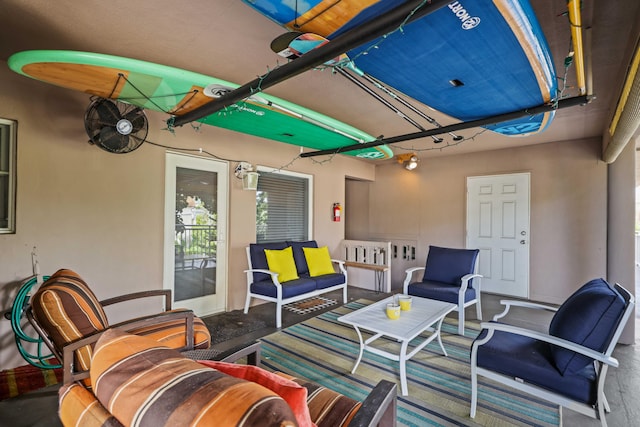 view of patio featuring outdoor lounge area