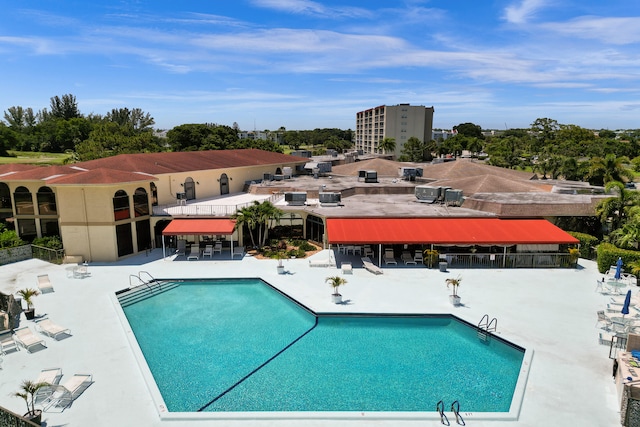 view of pool with a patio