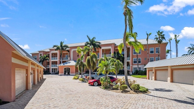 view of property with a garage