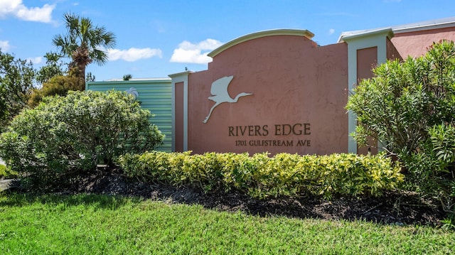 view of community sign