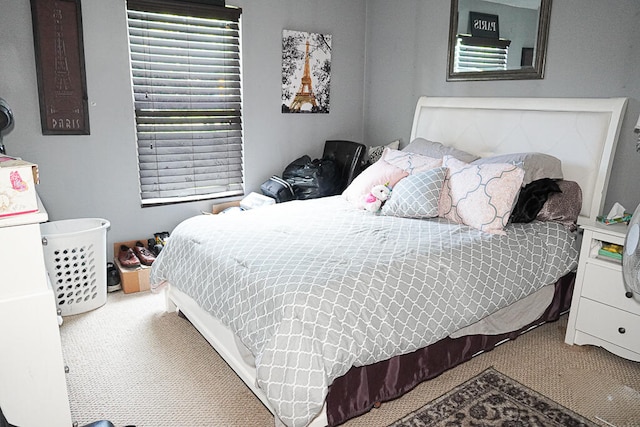 view of carpeted bedroom