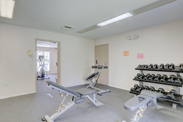 view of exercise room