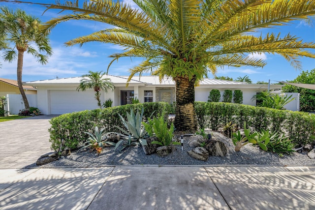 view of front of home featuring a garage