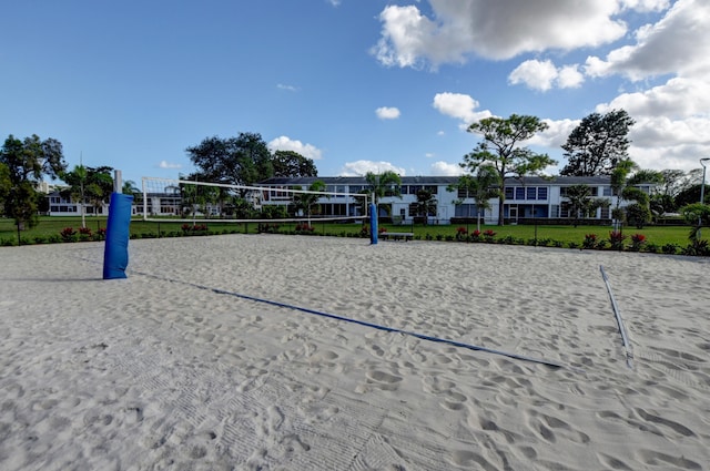 view of property's community featuring volleyball court