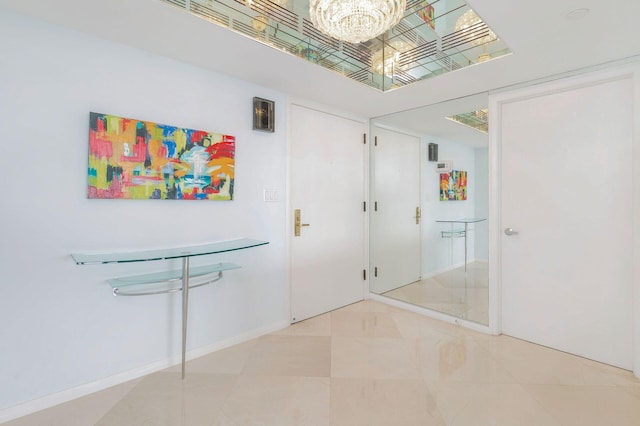 corridor featuring tile patterned floors