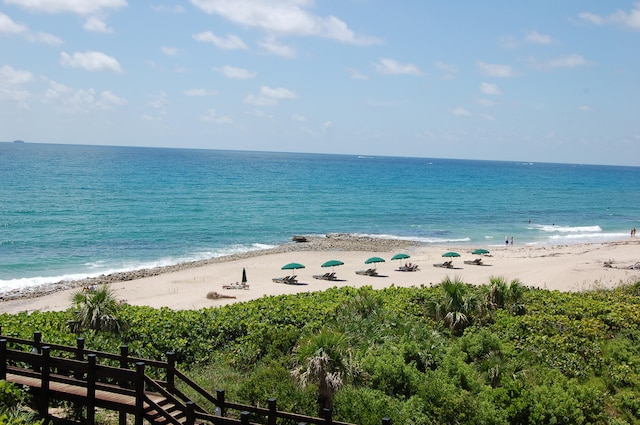 property view of water with a view of the beach