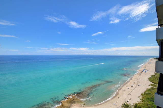 water view featuring a beach view